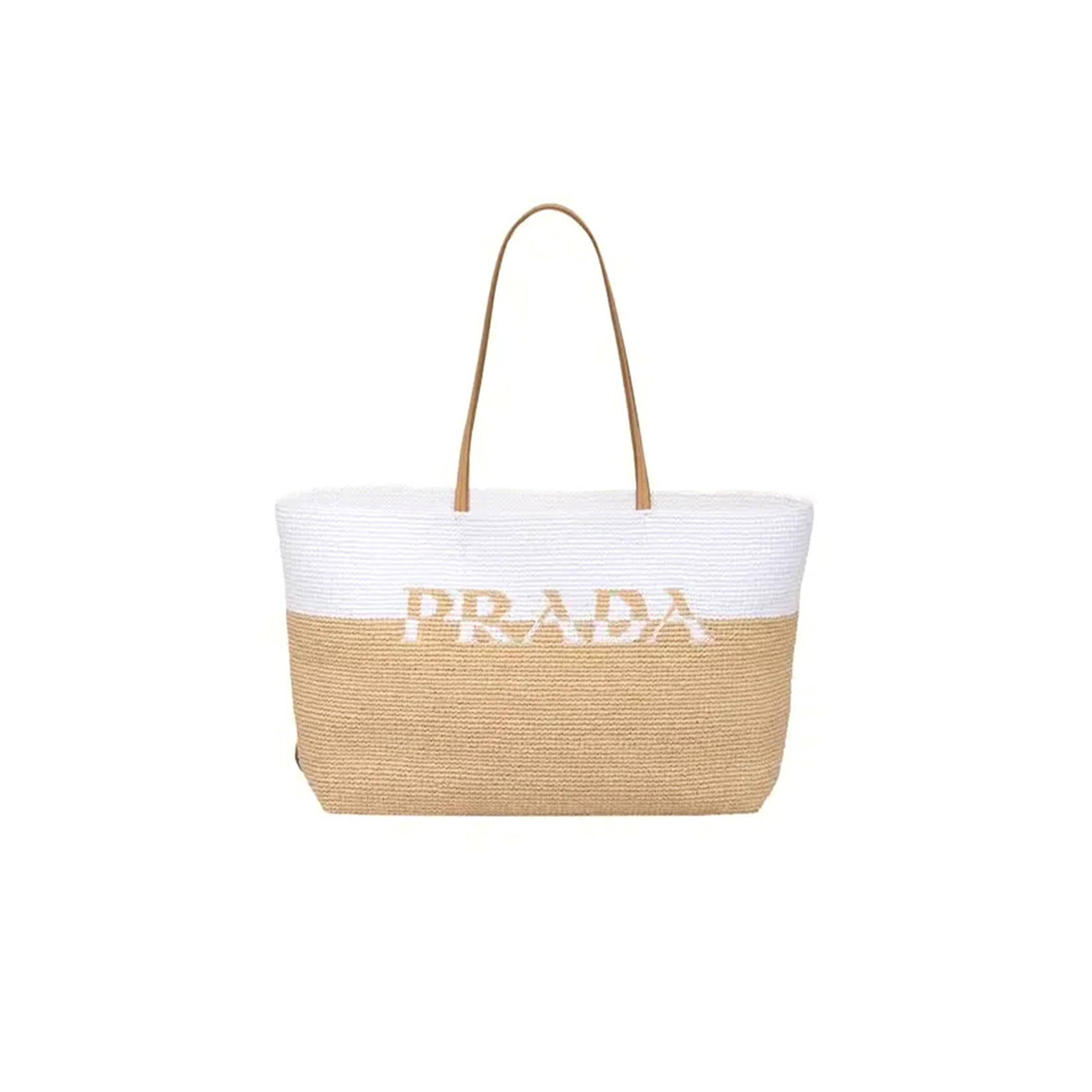 PRADA CROCHET LEATHER LARGE BUCKET BAG 1BG442 (38*31.5*15cm)
